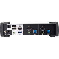 Rückseite des CS1822 2-Port HDMI KVM Switch mit USB 3.1 Ports von Aten