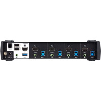 CS1824 4-Port HDMI KVMP Switch mit einem Audio Mixer Modus von Aten Rückseite