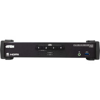 CS1824 4-Port HDMI KVMP Switch mit einem Audio Mixer Modus von Aten Vorderseite