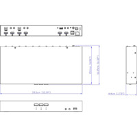 CS1842 2-Port 4K HDMI Dual Display KVM Switch von Aten Zeichnung