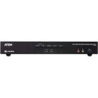 CS1844 4-Port Dual Display HDMI KVMP Switch mit einem USB 3.1 Gen 1 Hub von Aten von vorne