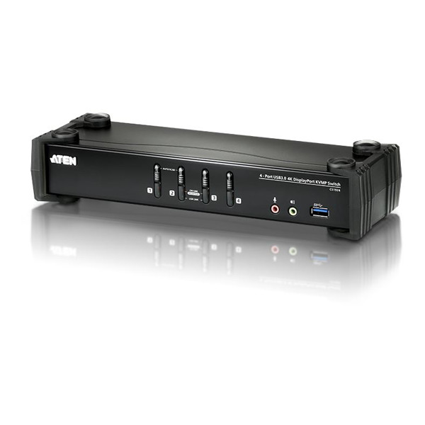 CS1924 4 Port KVM-Switch von Aten für 4k UHD DisplayPort Video und USB3.0.