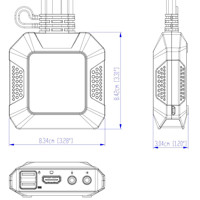 CS22H 2-Port USB HDMI KVM Switch mit einem Remote Port Selektor von Aten Zeichnung