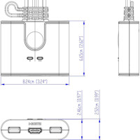 CS22HF FHD HDMI Kabel KVM Switch für das Steuern von 2x Computern von ATEN Zeichnung