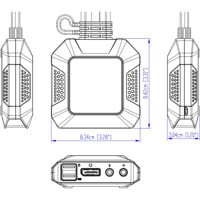 CS52DP 2-Port USB-C DisplayPort Kabel KVM Switch von ATEN Zeichnung