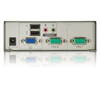 CS72U - 2 Port USB-KVM-Switch von Aten mit VGA-Grafik, USB-Maus/Tastatur und Tonübertragung.