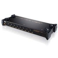 CS9138 von Aten ist ein Rack KVM-Switch mit 8 Ports für PS/2, USB und VGA-Grafik.