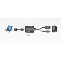 Diagramm zur Anwendung des CV211 portablen Laptop VGA & USB Console Adapters von Aten.