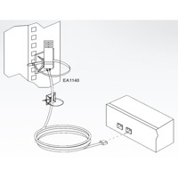 Diagramm zur Anwendung des EA1140 Temperatursensors von Aten.