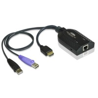 KA7168 von Aten ist ein HDMI-USB-KVM-Adapterkabel mit USB-Buchse, die Computer für Smart-Card erweitert.