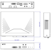 KE6900AiT kompakter DVI-I Einzeldisplay KVM over IP Transmitter mit Internetzugang von ATEN Zeichnung