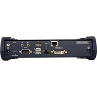 KE6900AR DVI-I Einzeldisplay KVM over IP Extender mit 1x RJ45 und 1x SFP Anschluss für Netzwerk Failover von ATEN Back