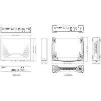 KE6910 IP-basierter Dual-Link DVI-D KVM Extender von ATEN Zeichnung