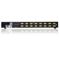 KH0116 von Aten ist ein High-Density Rack KVM-Switch mit 16 Ports für PS/2 und VGA-Grafik.