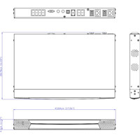 KN1108VA 8-Port CAT 5 KVM over IP Switch von Aten Zeichnung