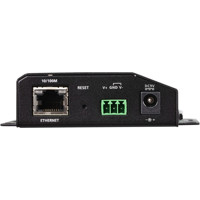 SN3001P kompakter 1-Port RS-232 Secure Device Server mit Power over Ethernet von ATEN Ethernet und Stromanschlüsse