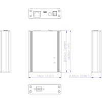 UCE32100T USB 2.0 Transmitter mit einem USB Typ B Anschluss von ATEN Zeichnung