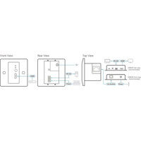 VE1801AEUT 4K HDMI über HDBaseT-Lite Transmitter mit PoH und einem EU-Wandplatten Design von ATEN Anwendungsdiagramm