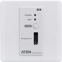 VE1901AEUT DisplayPort Transmitter mit einem HDBaseT Anschluss von Aten mit EU-Wandplatte