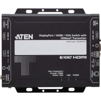 VE3912T kompakter DisplayPort, HDMI und VGA Switch mit einem HDBaseT Sender von Aten von oben