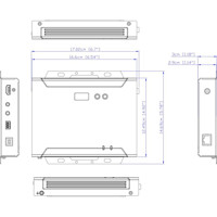 VE8952T 4K HDMI over IP Sender mit Power over Ethernet von Aten Zeichnung