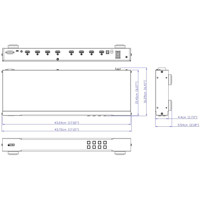 VM0404HA Grafik Matrix Switch mit 4x4 HDMI Ein- und Ausgängen von ATEN Zeichnung