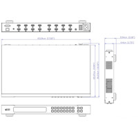 VM0808HB 8x8 Matrix HDMI Switch mit True 4K Videoauflösungen von ATEN Zeichnung