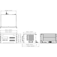 VM1600A modularer Matrix Switch mit bis zu 16x Ein- und 16x Ausgängen von ATEN Zeichnung