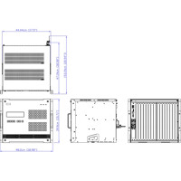 VM3250 modularer Grafik Matrix Switch mit bis zu 32x Eingängen und 32x Ausgängen von ATEN Zeichnung