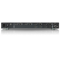 Rückseite mit Anschlüssen des 4x4 HDMI-HDBaseT-Lite Matrix-Switches von Aten.