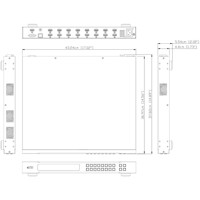 VM5808HA 8x8 HDMI Video Matrix-Switch mit integriertem Scaler von ATEN Zeichnung