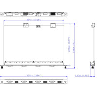 VM7104 4-Port VGA Eingabekarte mit 4x Stereo Audioeingängen für die modularen VM Matrix Switches von ATEN Zeichnung