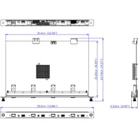 VM7584 optischce 4-Port 10G SFP Eingabekarte für die modularen Matrix Switches von Aten Zeichnung