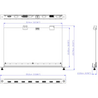 VM7904 4-Port 4K DisplayPort Eingangsmodul für die modularen VM Matrix Switches von ATEN Zeichnung