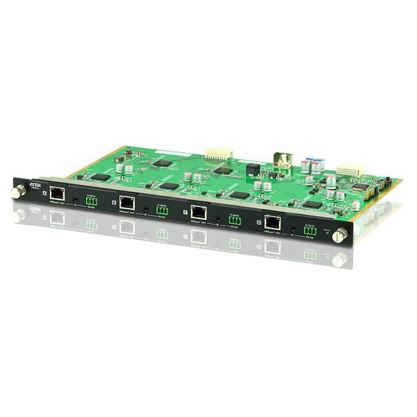 VM8514 HDBaseT Ausgabekarte mit 4 Ports für modulare Matrix Switches von Aten.