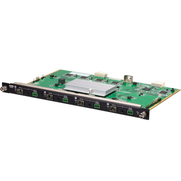 VM8584 optische Ausgabekarte mit 4x 10G SFP Ports für die modulare VM Matrix Switches von Aten