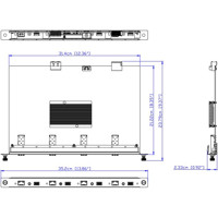 VM8584 optische Ausgabekarte mit 4x 10G SFP Ports für die modulare VM Matrix Switches von Aten Zeichnung