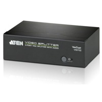 VS0102 von Aten ist ein VGA Grafik-Splitter mit 2 Ports für Audio und Video.