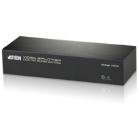 VS0102 von Aten ist ein VGA Grafik-Splitter mit 4 Ports für Audio und Video.