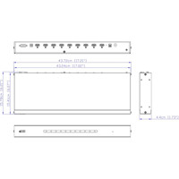 VS0108HB 8-Port AV Splitter für True 4k HDMI Videosignale von Aten Zeichnung