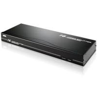 VS0116 von Aten ist ein VGA Grafik-Splitter und Verstärker mit 16 Ports für Audio und Video.