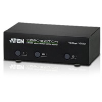 VS0201 von Aten ist ein VGA Grafik-Switch mit 2 Ports für Audio- und Bildübertragung.