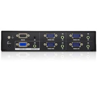 VS0401 von Aten ist ein VGA Grafik-Switch mit 4 Ports für Audio und Video.