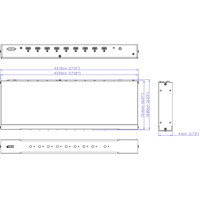 VS0801HB 8-Port HDMI Grafik Switch für True 4K (4096 x 2160 bei 60 Hz) Videoauflösungen von ATEN Zeichnung