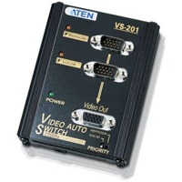 VS201 von Aten ist ein VGA Grafik-Switch mit 2 Ports und Signalverstärker.