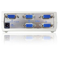 VS491 von Aten ist ein VGA Grafik-Switch mit 4 Ports und Druckknopf.