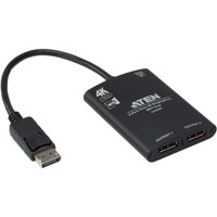 VS92DP kompakter 2-Port DisplayPort MST Hub für True 4K Videoauflösungen von ATEN Side