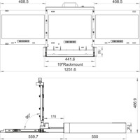 MRK-K17-3 CyberView Multi-Display KVM Schublade von Austin Hughes Zeichnung