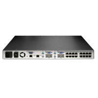 Rückseite des AV2030 Kat. 5 KVM Switches von Emerson Network Power (Avocent).