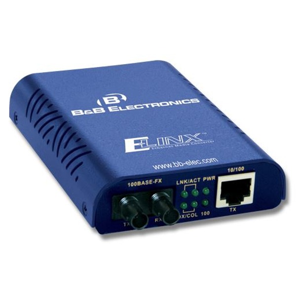 Der EIS von B+B SmartWorx ist ein Ethernet zu Glasfaser Konverter.